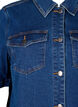 Denim dress with buttons and short sleeves, Blue, Packshot image number 2