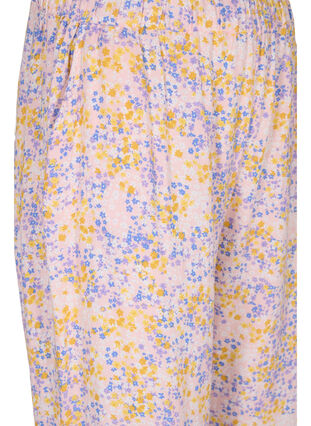 Cropped viscose trousers with floral print, Rose Ditsy AOP, Packshot image number 2