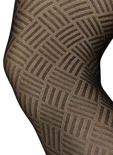 Patterned tights in 50 denier, Black, Packshot image number 2