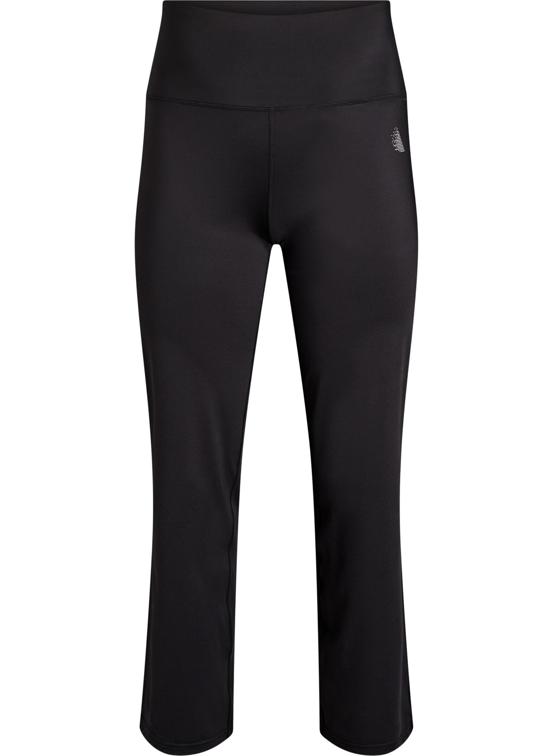 Flared training trousers with high waist