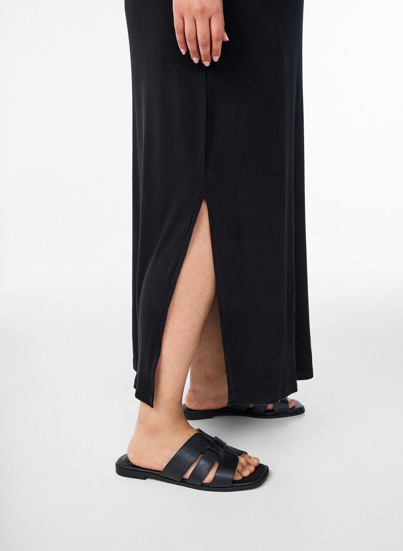 Sleeveless A-line dress, Blue, Model image number 3