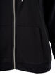 Zipped sweat hoodie with pockets, Black, Packshot image number 2