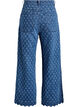 Myra jeans with wide fit and distressed pattern, Blue, Packshot image number 1
