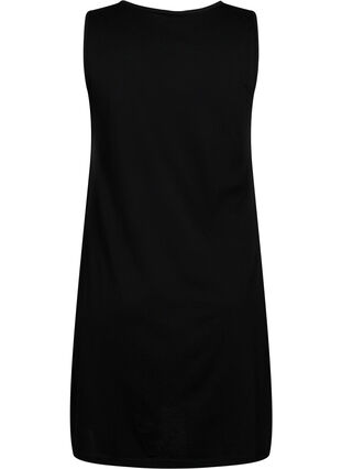 Sleeveless cotton dress with a-shape, Black W. YOU, Packshot image number 1