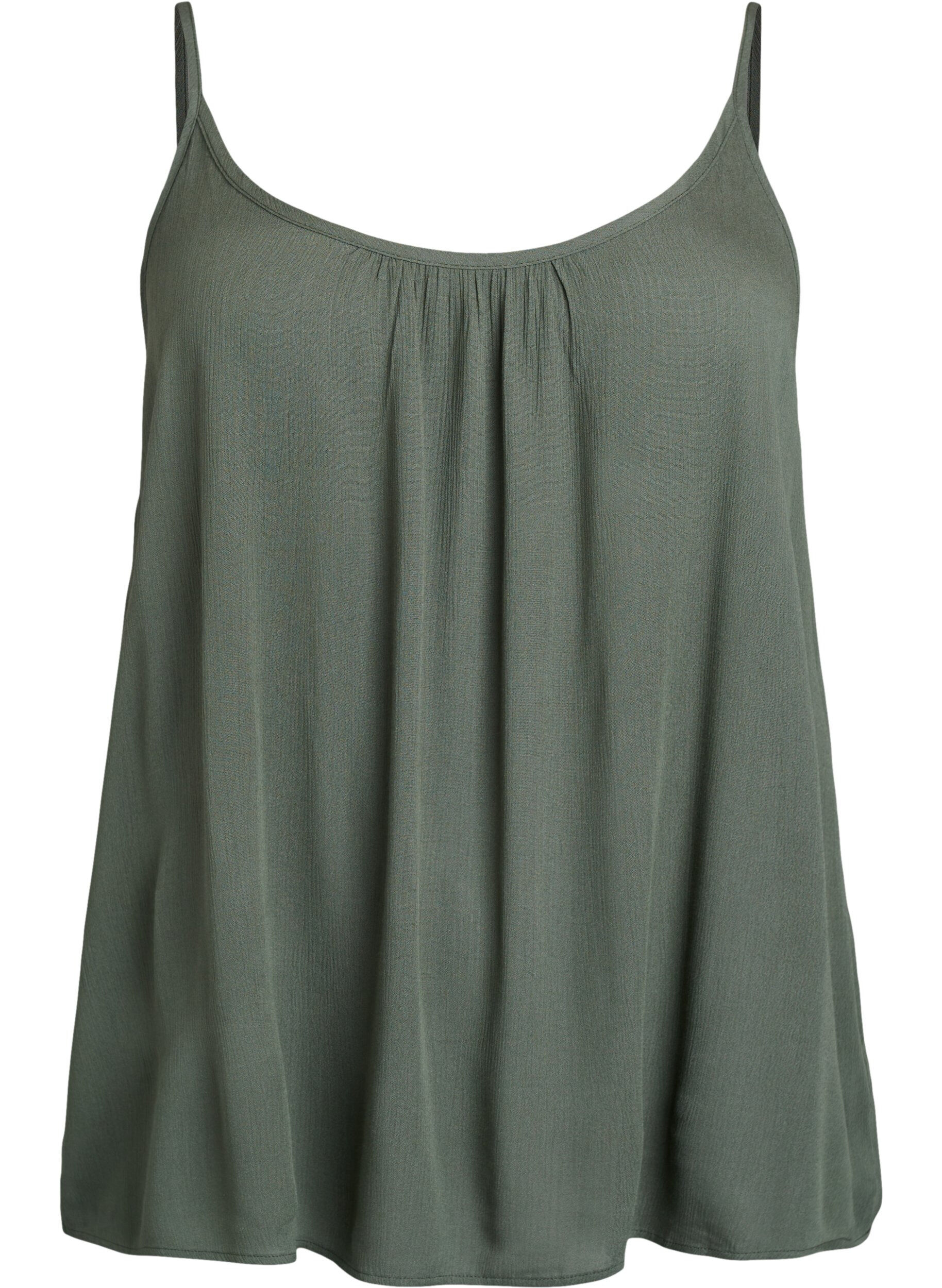 ZizzifashionStrap top in viscose, Green, Packshot image number 0
