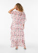 Maxi dress with ruffle layers and detachable cape, White, Model image number 2