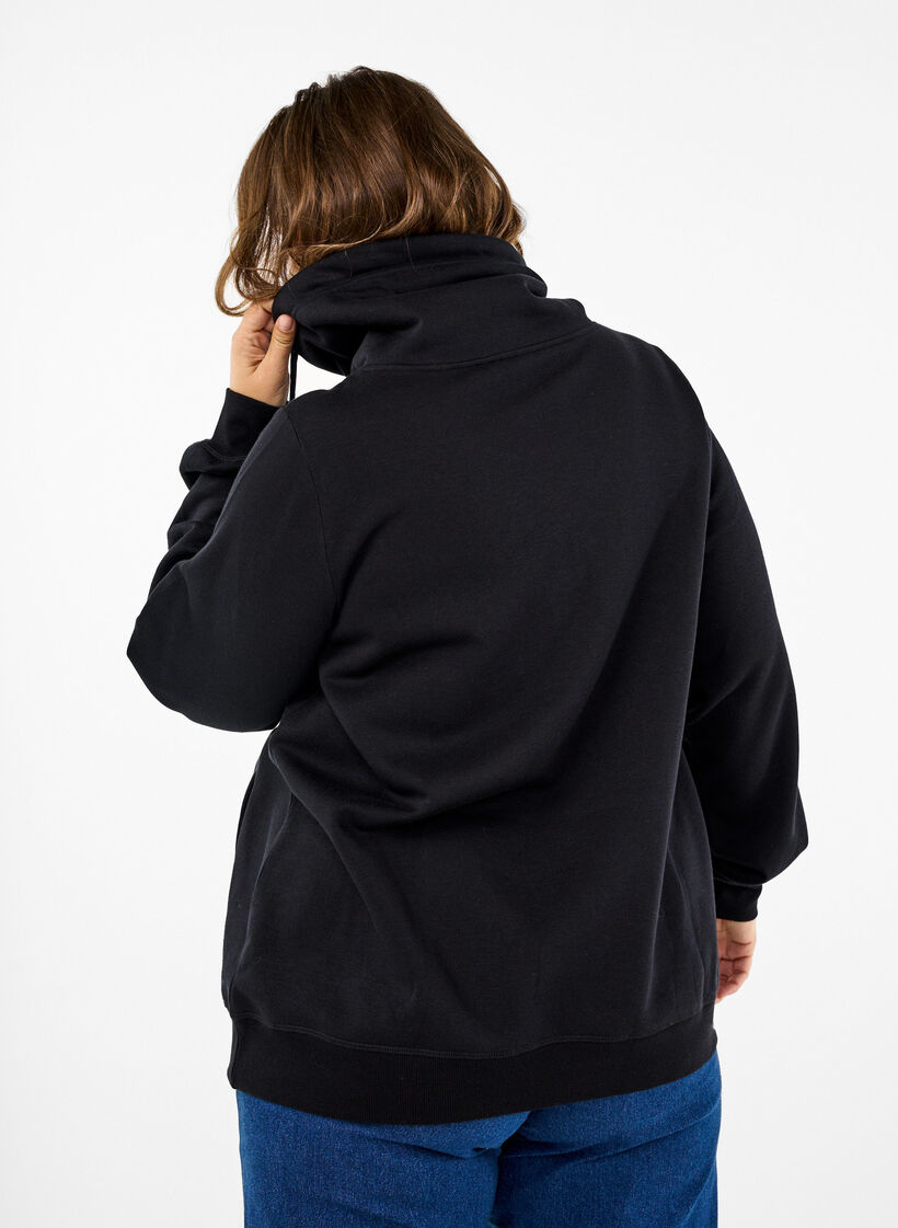 FLASH - Sweatshirt with high collar, Black, Model image number 1