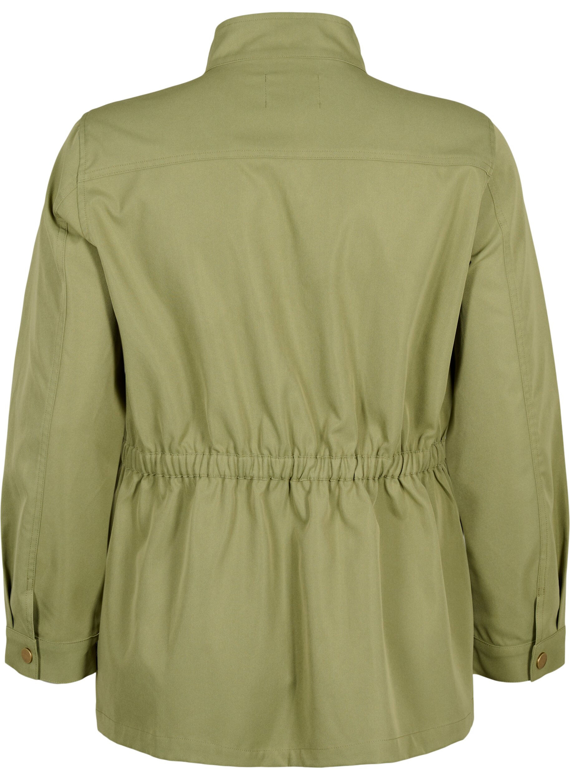 ZizzifashionArmy jacket with drawstring waist, Aloe, Packshot image number 1