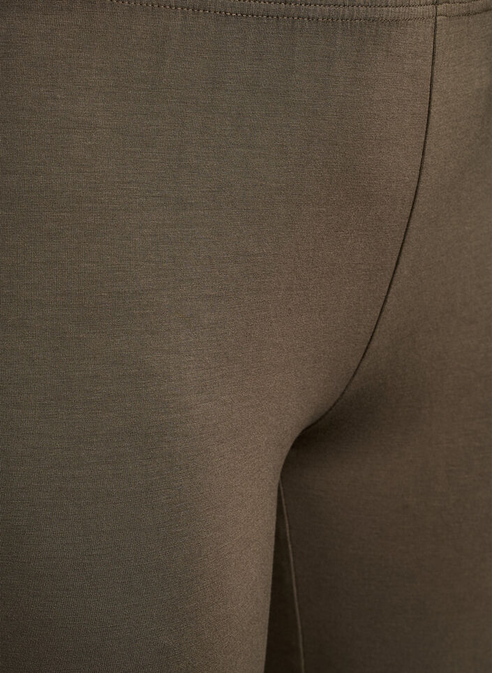Basic 3/4 leggings in viscose, Green, Packshot image number 2