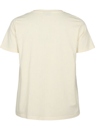Short sleeve t-shirt with v-neckline, Birch, Packshot image number 1