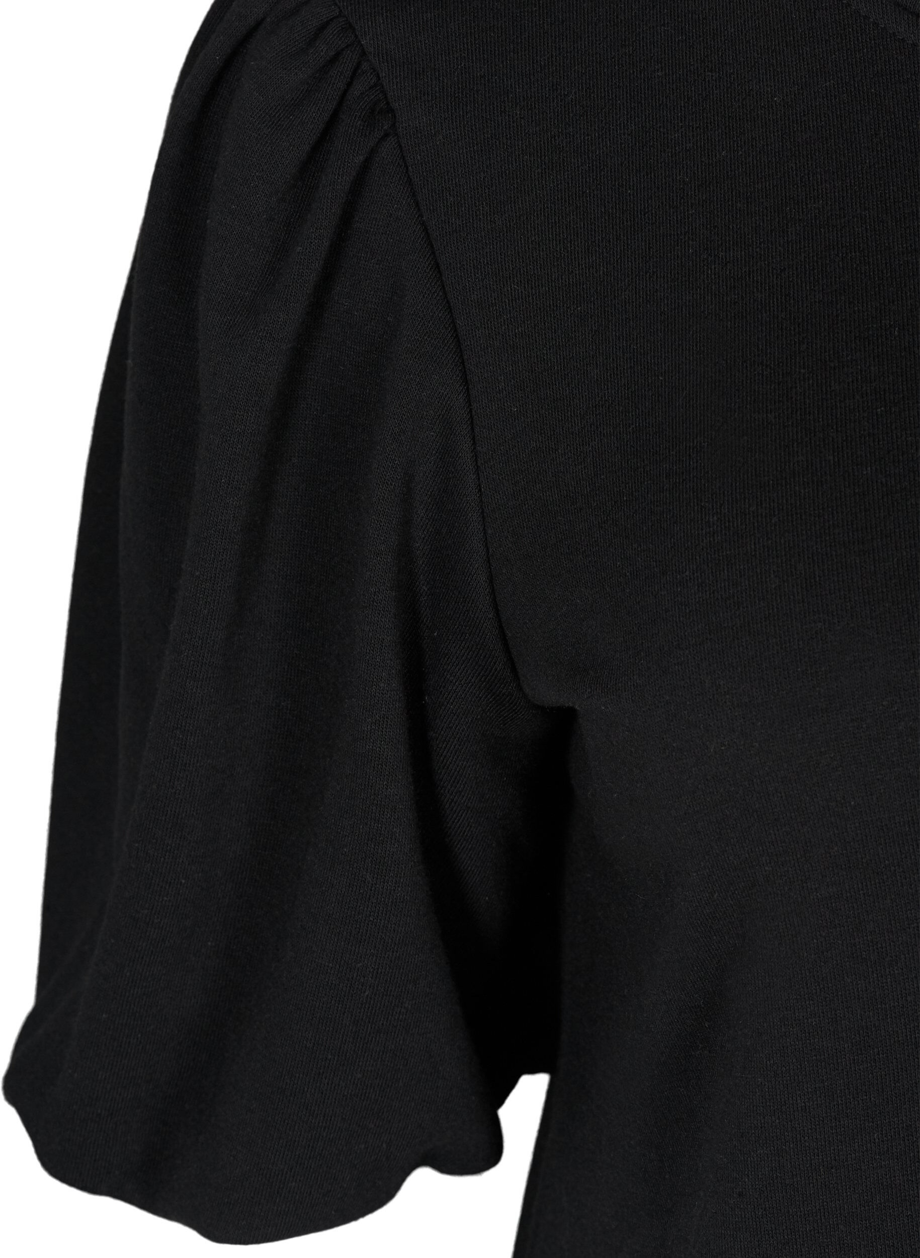 Zizzifashion Sweater dress with puff sleeves, Black, Packshot image number 2
