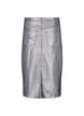 Silver coated midi skirt, Gun Sliver, Packshot image number 1