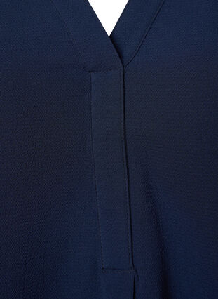 Plain colour top with v-neck, Navy Blazer, Packshot image number 2