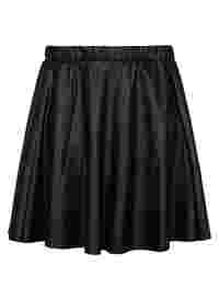 Loose skirt in faux leather