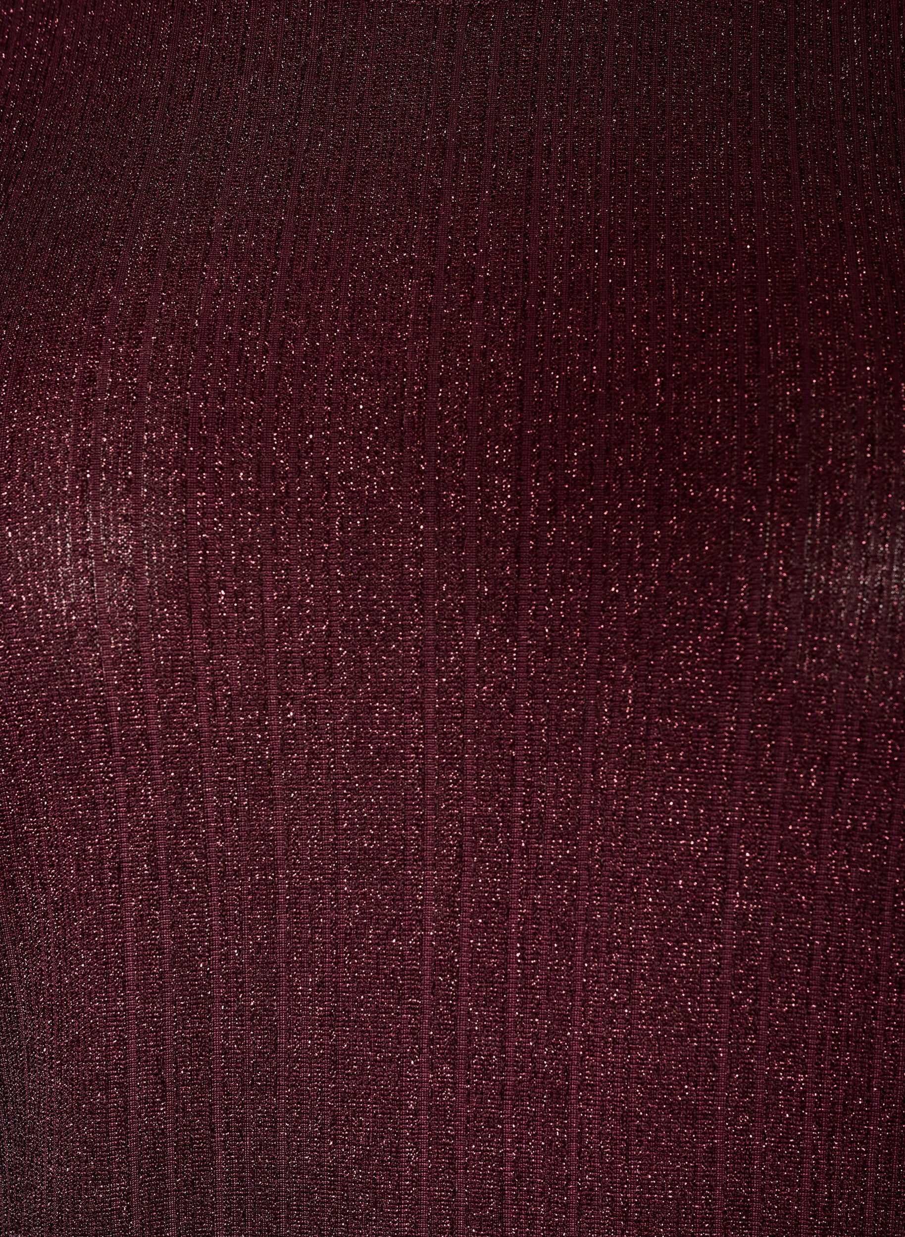 ZizzifashionBlouse with vertical texture and glitter thread, Red, Packshot image number 2
