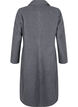 Long wool coat with pockets, Dark Grey Melange, Packshot image number 1