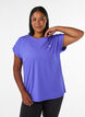 Solid-coloured training T-shirt, Blue, Model image number 0