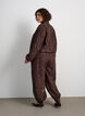 Bomber jacket with floral jacquard, Brown, Model image number 2