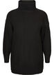 Loose knit jumper with a turtleneck, Black, Packshot image number 0
