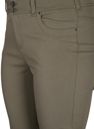 Tight fit Capri pants in a viscose blend, Dusty Olive, Packshot image number 2