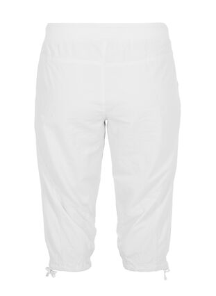 Cotton Capri trousers , Bright White, Packshot image number 1