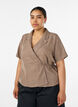 Wrap shirt with tie fastening, Brown, Model image number 0