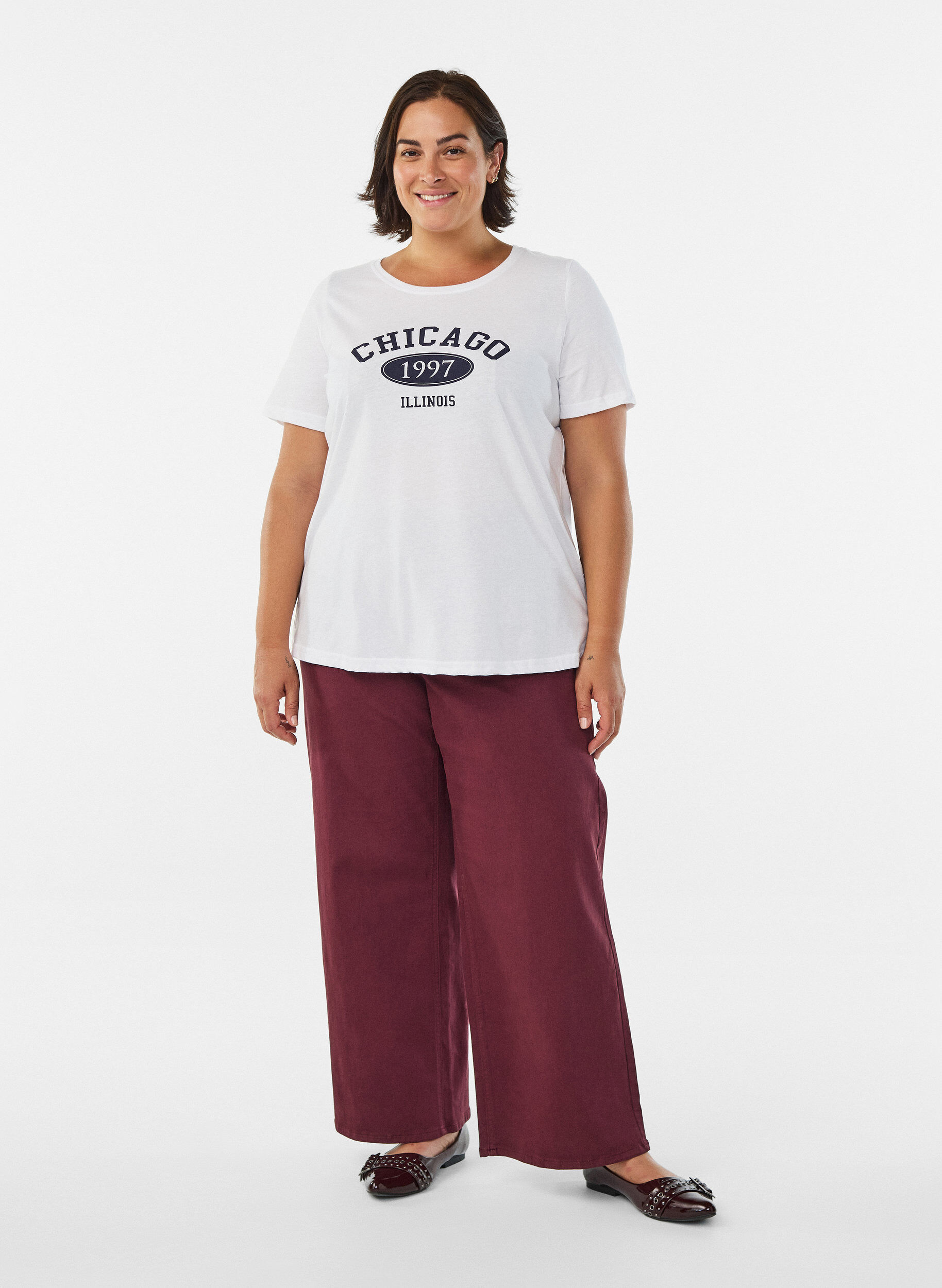 Zizzifashion FLASH - T-shirt with motif, White, Model image number 1