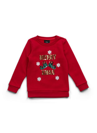 Christmas sweater for kids, Tango Red Merry XMAS, Packshot image number 0