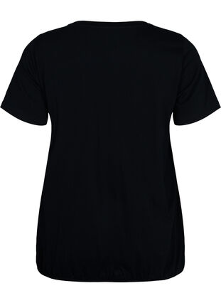 Cotton t-shirt with foil print, Black W. Love, Packshot image number 1