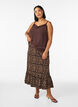 Cami top with a V-neck and lace trim, Brown, Model image number 1