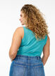 Cotton basic top, Blue, Model image number 2
