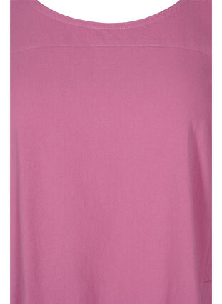 Short-sleeved cotton dress, Cyclamen, Packshot image number 2