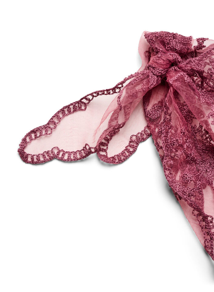 Triangular lace scarf, Red, Packshot image number 2