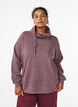 Sweatshirt with high collar and pockets, Red, Model image number 0