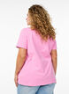 Basic plain cotton t-shirt, Pink, Model image number 2