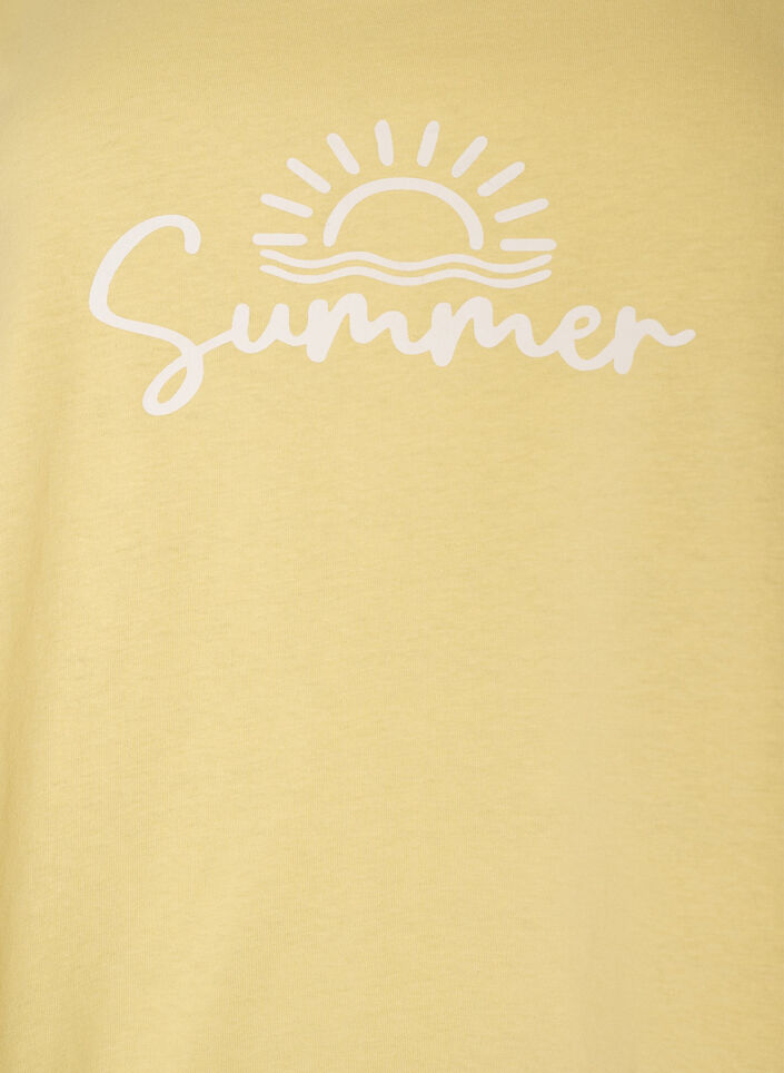Cotton top with a-shape, Yellow, Packshot image number 2