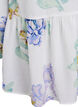 Pleated tunic with long sleeves and floral print, White, Packshot image number 3
