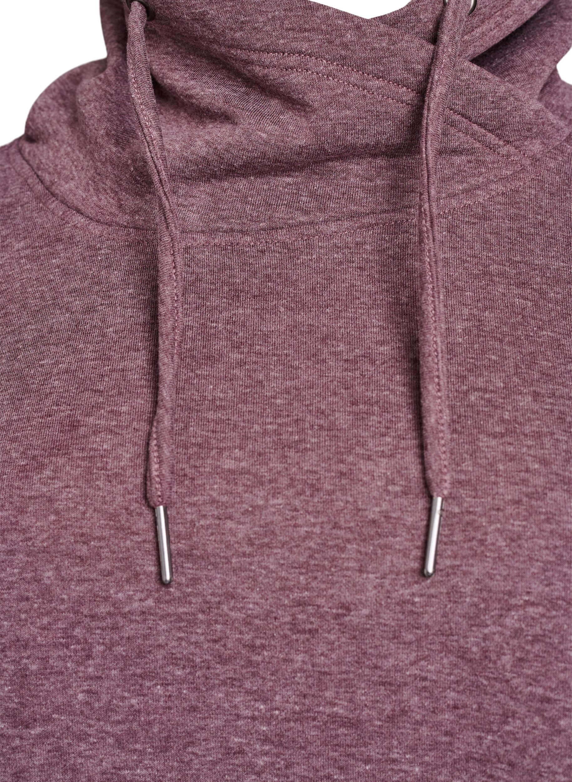 ZizzifashionSweatshirt with high collar and pockets, Red, Packshot image number 2