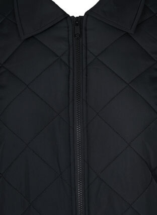Short quilted jacket with collar, Black, Packshot image number 2