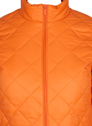Lightweight quilted jacket with zip and pockets, Mandarin Orange, Packshot image number 2