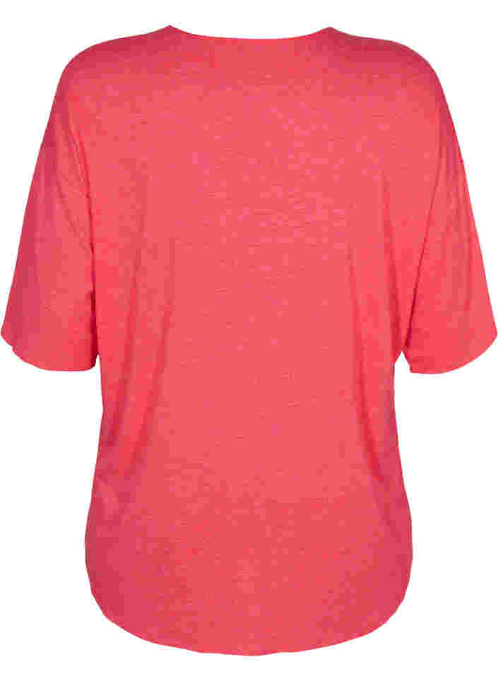 Sport top with short sleeves, Azalea, Packshot image number 1