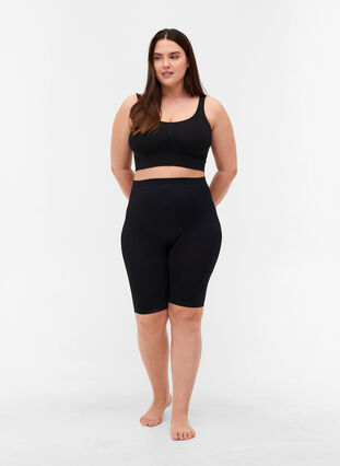 Seamless cycling shorts, Black, Model image number 4