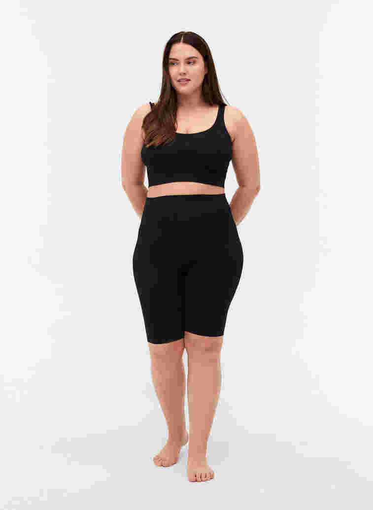 Seamless cycling shorts, Black, Model image number 4