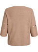 Jumper with hearts and 3/4 sleeves, Brown, Packshot image number 1