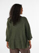 Ribbed jumper with 3/4 sleeves, Green, Model image number 2