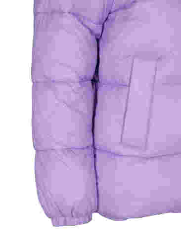 Short puffer jacket with hood, Lavender, Packshot image number 3