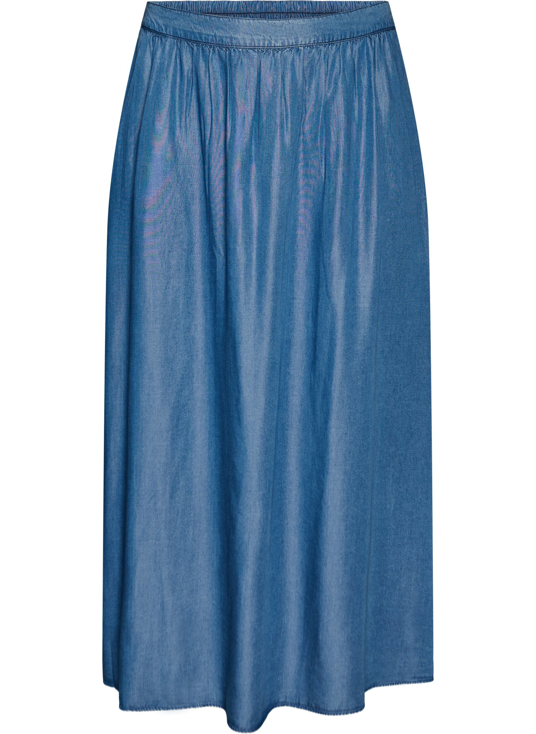 ZizzifashionMaxi skirt with a denim look in TENCEL&trade; lyocell, Blue, Packshot image number 0