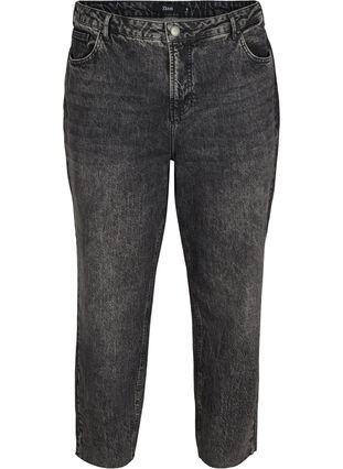 Cropped mom fit Mille jeans with a loose fit, Grey Denim 4, Packshot image number 0