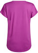 Short-sleeved workout t-shirt with v-neck, Purple, Packshot image number 1