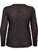 Blouse with eyelet pattern and long sleeves, Black, Packshot image number 1